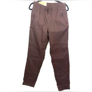 Eddie Bauer Fleece Lined Jogger Pants Brown Women’s 6 NWT